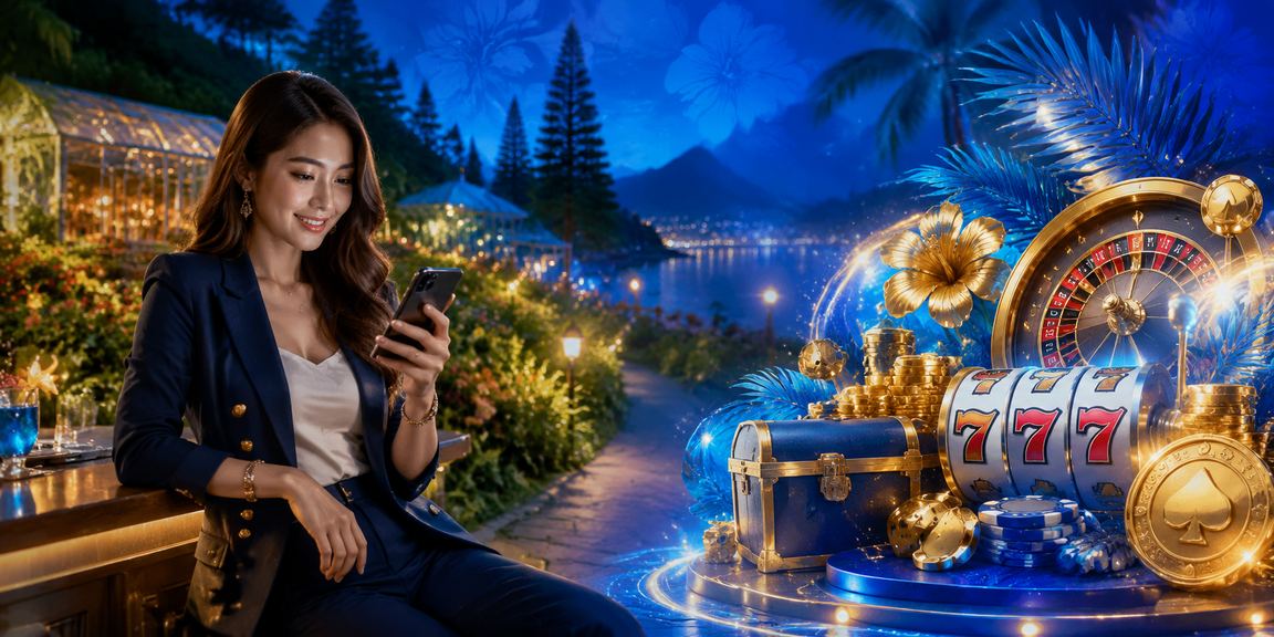 Pengguna Malaysia memainkan slot kasino dari telefon mudah alih